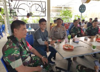 Kapolres Barru dan Dandim 1405 MLTS Ajak Wartawan Serta LSM Ngopi